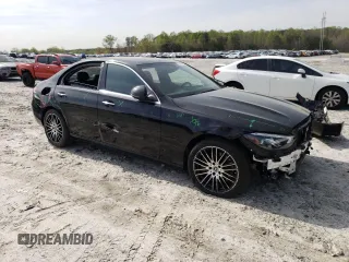 2024 Mercedes-Benz C 300 with VIN W1KAF4GB0RR210744, listed as a Copart auction lot 50205895 with 10,450 mi miles and Salvage Title. Bid and sale history available at carsss.com. Image 4.