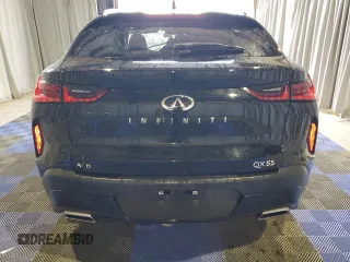 2024 Infiniti QX55 Luxe with VIN 3PCAJ5JR0RF106460, listed as a Copart auction lot 79958784 with 19,038 mi miles and Non Repairable. Bid and sale history available at DreamBid. Image 6.