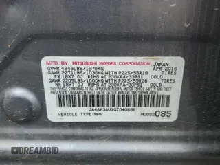 2016 Mitsubishi Outlander ES z VIN JA4AP3AU1GZ040686, wystawiony jako Copart lot #56528415 z przebiegiem 227 150 mil mil oraz Szkoda całkowita • Salvage title. Historia ofert i sprzedaży dostępna na DreamBid. Obrazek 12.