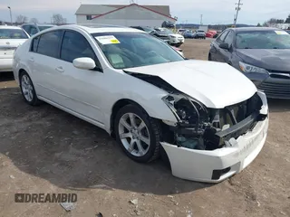 2007 Nissan Maxima SL with VIN 1N4BA41E27C855949, listed as a IAAI auction lot 41686253 with 145,698 mi miles and . Bid and sale history available at DreamBid. Image 1.