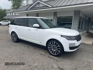 2018 Land Rover Range Rover z VIN SALGS5RE3JA380542, wystawiony jako IAAI lot #42286564 z przebiegiem 118 541 mil mil oraz . Historia ofert i sprzedaży dostępna na DreamBid. Obrazek 1.