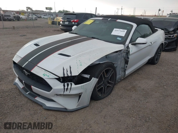 2020 Ford Mustang EcoBoost z VIN 1FATP8UH4L5120002, wystawiony jako IAAI lot #41977618 z przebiegiem 63 570 mil mil oraz . Historia ofert i sprzedaży dostępna na DreamBid. Obrazek 18.