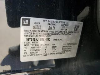 2016 Cadillac Escalade Luxury Collection with VIN 1GYS4BKJ1GR214235, listed as a Copart auction lot 87758515 with 141,397 mi miles and Salvage Title. Bid and sale history available at carsss.com. Image 14.