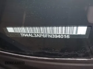 2015 Nissan Altima S with VIN 1N4AL3AP6FN394016, listed as a IAAI auction lot 41757696 with 173,042 mi miles and . Bid and sale history available at DreamBid. Image 9.