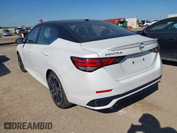 2025 Nissan Sentra SR with VIN 3N1AB8DV6SY290923, listed as a IAAI auction lot 41952715 with 2,406 mi miles and . Bid and sale history available at DreamBid. Image 3.