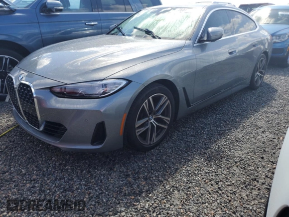 2023 BMW 4 Series 430i z VIN WBA63AV03PFN78162, wystawiony jako Copart lot #75037154 z przebiegiem Nie podano mil oraz Nie do naprawy • Non repairable. Historia ofert i sprzedaży dostępna na DreamBid. Obrazek 1.
