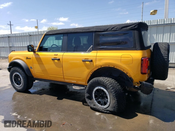2022 Ford Bronco with VIN 1FMEE5DPXNLA89363, listed as a Copart auction lot 53043155 with 50,072 mi miles and Salvage Title. Bid and sale history available at DreamBid. Image 2.