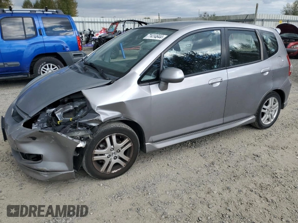 2008 Honda Fit Sport with VIN JHMGD38668S024685, listed as a Copart auction lot 71414644 with 83,132 mi miles and Salvage Title. Bid and sale history available at carsss.com. Image 1.