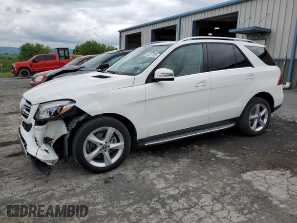 2018 Mercedes-Benz GLE 350 with VIN 4JGDA5HB7JB083414, listed as a Copart auction lot 55317355 with 56,963 mi miles and Salvage Title. Bid and sale history available at DreamBid. Image 1.