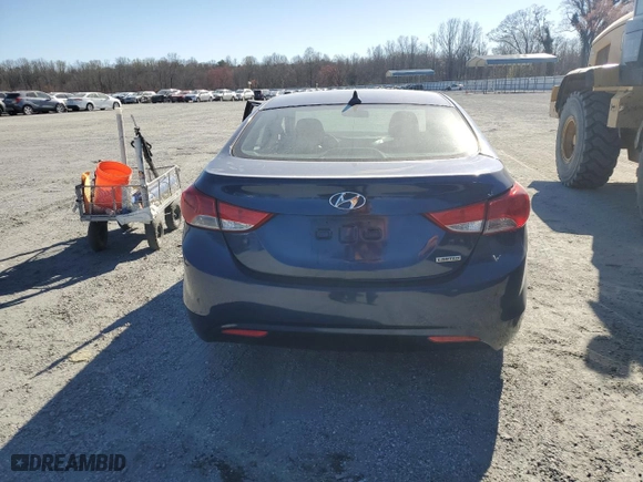 2013 Hyundai Elantra Limited with VIN KMHDH4AEXDU527744, listed as a Copart auction lot 49675565 with 141,556 mi miles and Salvage Title. Bid and sale history available at carsss.com. Image 6.