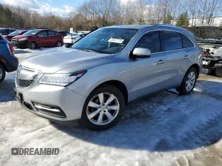 2016 Acura MDX w/Advance with VIN 5FRYD4H94GB059631, listed as a Copart auction lot 43637775 with 180,217 mi miles and Salvage Title. Bid and sale history available at carsss.com. Image 1.