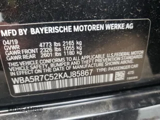 2019 BMW 3 Series 330i xDrive with VIN WBA5R7C52KAJ85867, listed as a Copart auction lot 60107965 with 68,464 mi miles and Salvage title. Bid and sale history available at DreamBid. Image 12.