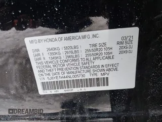 2022 Acura MDX Technology with VIN 5J8YE1H44NL005730, listed as a IAAI auction lot 41502217 with 21,919 mi miles and . Bid and sale history available at DreamBid. Image 9.