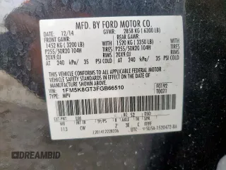 2015 Ford Explorer Sport with VIN 1FM5K8GT3FGB66510, listed as a Copart auction lot 63318495 with 211,711 mi miles and Salvage title. Bid and sale history available at DreamBid. Image 13.