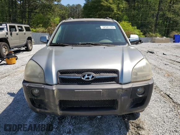 2007 Hyundai Tucson SE with VIN KM8JN12D87U518576, listed as a Copart auction lot 52581165 with 270,183 mi miles and Clean Title. Bid and sale history available at carsss.com. Image 5.