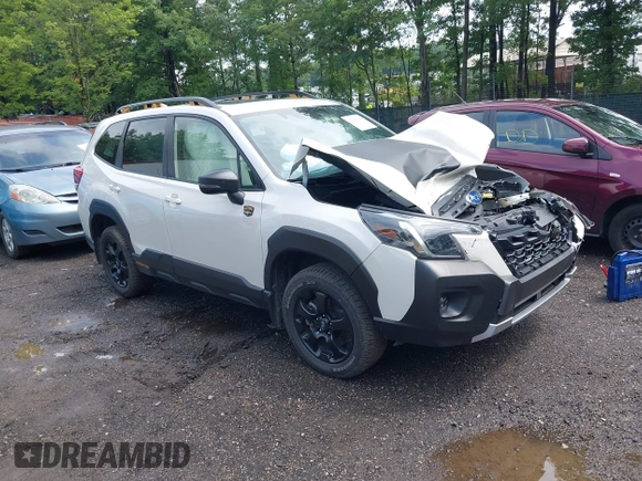 2023 Subaru Forester Wilderness with VIN JF2SKAMC2PH437606, listed as a IAAI auction lot 42745299 with 30,246 mi miles and . Bid and sale history available at DreamBid. Image 1.