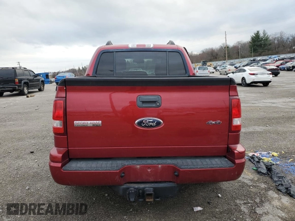 2008 Ford Explorer Sport Trac Limited with VIN 1FMEU53E28UA25545, listed as a Copart auction lot 83031384 with 189,272 mi miles and Clean title. Bid and sale history available at DreamBid. Image 6.
