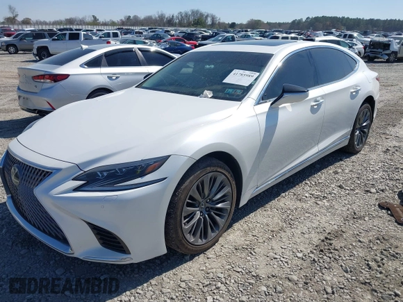 2018 Lexus LS with VIN JTHC51FF0J5001992, listed as a IAAI auction lot 41785989 with 53,957 mi miles. Bid and sale history available at carsss.com. Image 2.