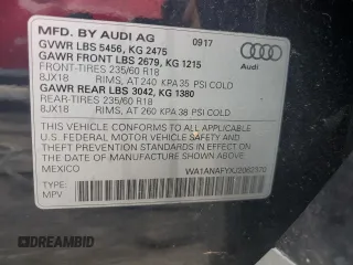 2018 Audi Q5 Premium z VIN WA1ANAFYXJ2062370, wystawiony jako Copart lot #56679315 z przebiegiem 90 514 mil mil oraz Szkoda całkowita • Salvage title. Historia ofert i sprzedaży dostępna na DreamBid. Obrazek 13.