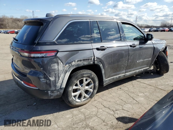 2023 Jeep Grand Cherokee Limited with VIN 1C4RJHBG1P8881722, listed as a Copart auction lot 51939825 with 49,327 mi miles and Clean title. Bid and sale history available at DreamBid. Image 3.