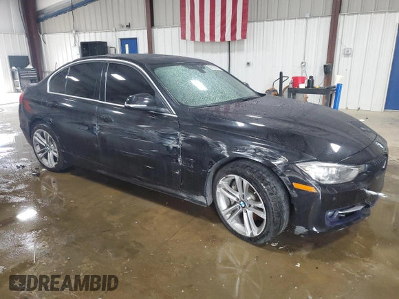 2015 BMW 3 Series 335i xDrive with VIN WBA3B9G53FNR93872, listed as a Copart auction lot 60105305 with 45,776 mi miles and Salvage title. Bid and sale history available at DreamBid. Image 4.