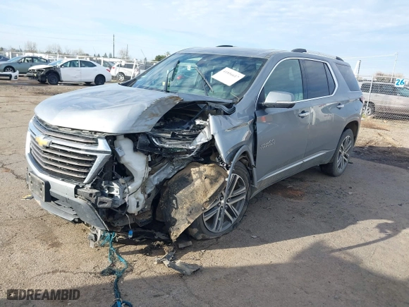 2023 Chevrolet Traverse High Country with VIN 1GNEVNKW3PJ200209, listed as a IAAI auction lot 41856617 with 54,611 mi miles. Bid and sale history available at carsss.com. Image 2.