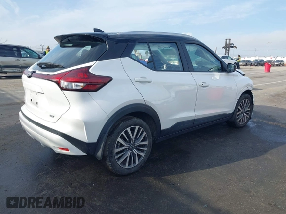 2023 Nissan Kicks SV with VIN 3N1CP5CV5PL492991, listed as a IAAI auction lot 41805445 with Not Provided miles. Bid and sale history available at carsss.com. Image 4.