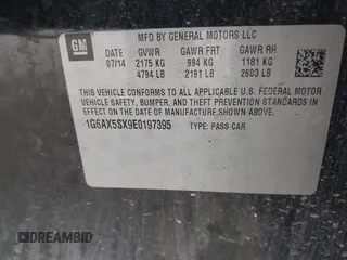 2014 Cadillac CTS Luxury AWD with VIN 1G6AX5SX9E0197395, listed as a IAAI auction lot 42211452 with 90,657 mi miles and . Bid and sale history available at DreamBid. Image 9.