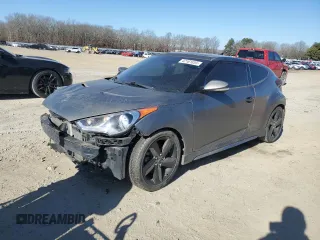 2015 Hyundai Veloster Turbo with VIN KMHTC6AEXFU249159, listed as a Copart auction lot 42161855 with 137,747 mi miles and Salvage title. Bid and sale history available at DreamBid. Image 1.