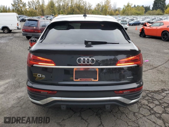 2021 Audi Q5 Sportback Premium Plus with VIN WA15AAFY3M2075401, listed as a Copart auction lot 78264384 with 36,892 mi miles and Salvage title. Bid and sale history available at DreamBid. Image 6.