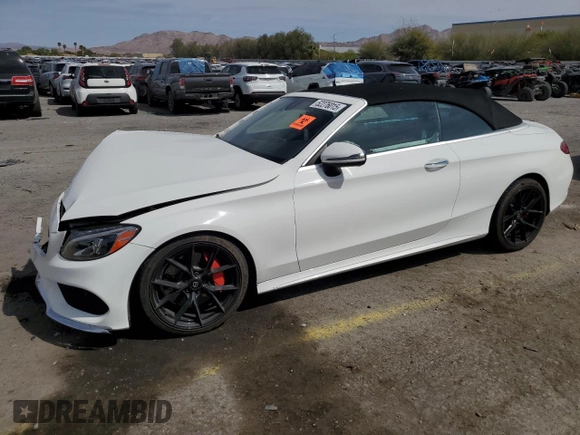 2018 Mercedes-Benz C 300 with VIN WDDWK4JB8JF605030, listed as a Copart auction lot 52539055 with 83,697 mi miles and Salvage title. Bid and sale history available at DreamBid. Image 1.