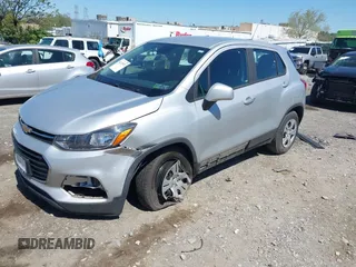 2018 Chevrolet Trax LS with VIN 3GNCJKSB1JL420107, listed as a IAAI auction lot 42129972 with 595,541 mi miles. Bid and sale history available at carsss.com. Image 2.