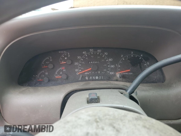 2000 Ford Excursion Limited with VIN 1FMNU42L3YEC40856, listed as a Copart auction lot 43702325 with 242,903 mi miles and Clean title. Bid and sale history available at DreamBid. Image 9.