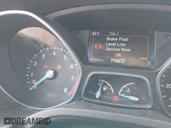 2016 Ford Focus SE with VIN 1FADP3FE6GL208688, listed as a IAAI auction lot 40980789 with 105,954 mi miles. Bid and sale history available at carsss.com. Image 7.