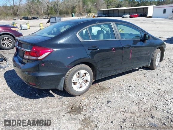 2015 Honda Civic Sedan LX with VIN 19XFB2E57FE061088, listed as a IAAI auction lot 41815595 with 157,248 mi miles. Bid and sale history available at carsss.com. Image 4.