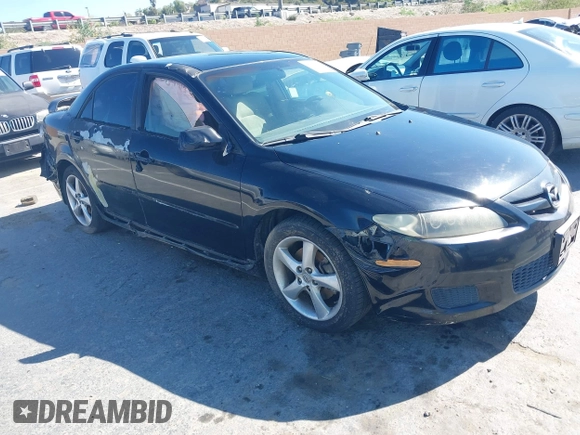 2008 Mazda 6 i Sport VE with VIN 1YVHP80C985M39391, listed as a IAAI auction lot 42009104 with 177,399 mi miles. Bid and sale history available at carsss.com. Image 1.