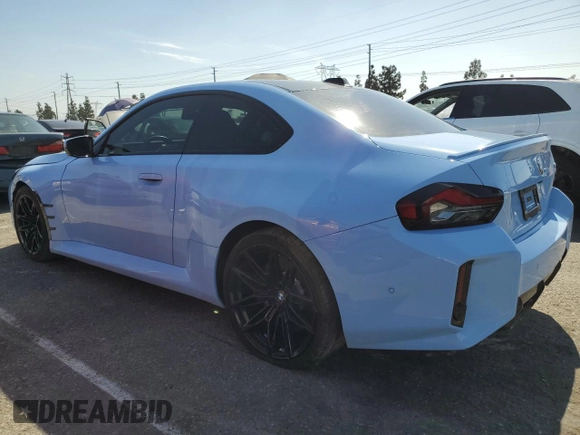 2023 BMW M2 z VIN 3MF13DM08P8D61938, wystawiony jako Copart lot #54219205 z przebiegiem 17 311 mil mil oraz Szkoda całkowita • Salvage title. Historia ofert i sprzedaży dostępna na DreamBid. Obrazek 2.