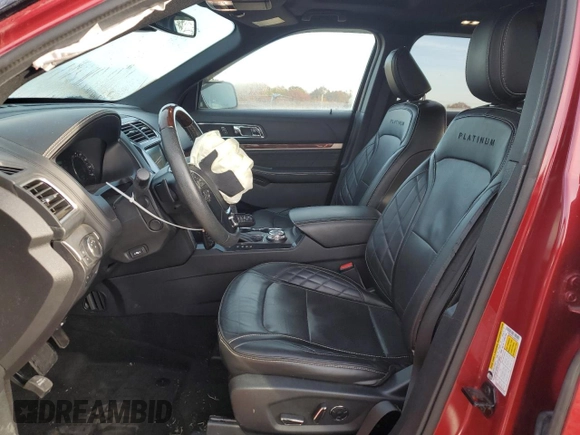 2018 Ford Explorer Platinum with VIN 1FM5K8HT0JGB63491, listed as a Copart auction lot 80154764 with 69,460 mi miles and Salvage Title. Bid and sale history available at carsss.com. Image 7.