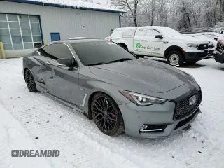 2017 Infiniti Q60 Red Sport 400 with VIN JN1FV7EL0HM701619, listed as a Copart auction lot 82981704 with 58,798 mi miles and Salvage title. Bid and sale history available at DreamBid. Image 13.