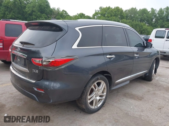 2013 Infiniti JX35 z VIN 5N1AL0MM4DC347324, wystawiony jako IAAI lot #42489374 z przebiegiem 191 122 mil mil oraz . Historia ofert i sprzedaży dostępna na DreamBid. Obrazek 4.