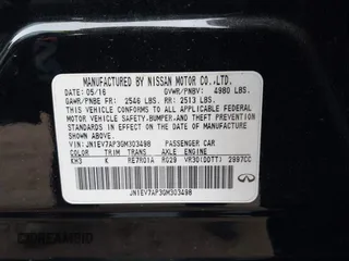 2016 Infiniti Q50 3.0t Premium with VIN JN1EV7AP3GM303498, listed as a IAAI auction lot 42079110 with 164,804 mi miles. Bid and sale history available at carsss.com. Image 9.