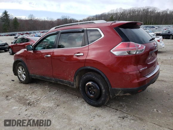 2014 Nissan Rogue SL with VIN 5N1AT2MV7EC750641, listed as a Copart auction lot 52873825 with 93,362 mi miles and Clean Title. Bid and sale history available at carsss.com. Image 2.