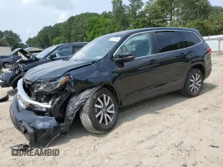 2021 Honda Pilot EX-L with VIN 5FNYF6H53MB022697, listed as a Copart auction lot 60321795 with 68,047 mi miles and Salvage title. Bid and sale history available at DreamBid. Image 1.