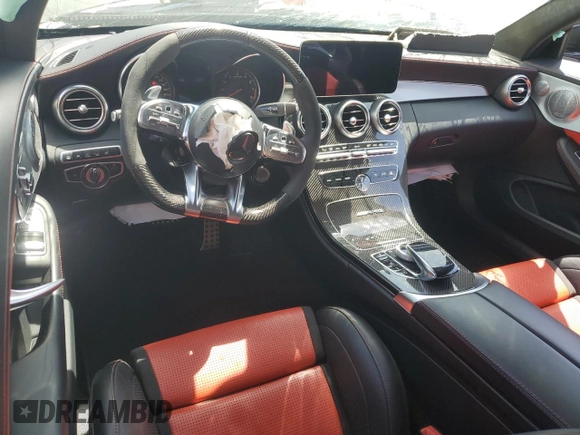 2019 Mercedes-Benz C 63 S AMG with VIN WDDWJ8HB4KF879133, listed as a Copart auction lot 52607115 with 9,930 mi miles and Salvage title. Bid and sale history available at DreamBid. Image 8.
