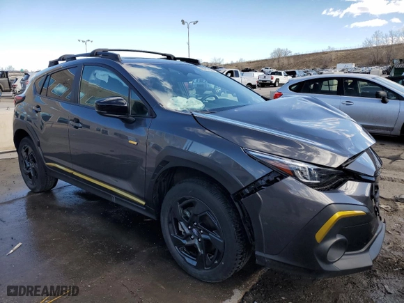 2024 Subaru Crosstrek Sport with VIN 4S4GUHF66R3742603, listed as a Copart auction lot 43017095 with 11,302 mi miles and Salvage Title. Bid and sale history available at carsss.com. Image 4.