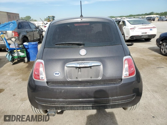 2015 FIAT 500 Pop с VIN 3C3CFFAR4FT501789, выставлен на аукционе Copart как лот 56663655 с пробегом 64 574 миль миль и Списание • Salvage title. История ставок и продаж доступна на DreamBid. Изображение 6.