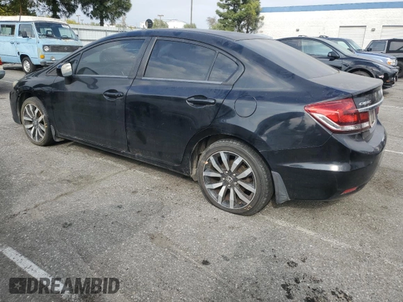2015 Honda Civic EX-L with VIN 2HGFB2F91FH550853, listed as a Copart auction lot 51111585 with 176,151 mi miles and Salvage Title. Bid and sale history available at DreamBid. Image 2.