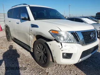 2017 Nissan Armada Platinum with VIN JN8AY2NF8H9304484, listed as a IAAI auction lot 41590867 with 175,882 mi miles. Bid and sale history available at carsss.com. Image 1.