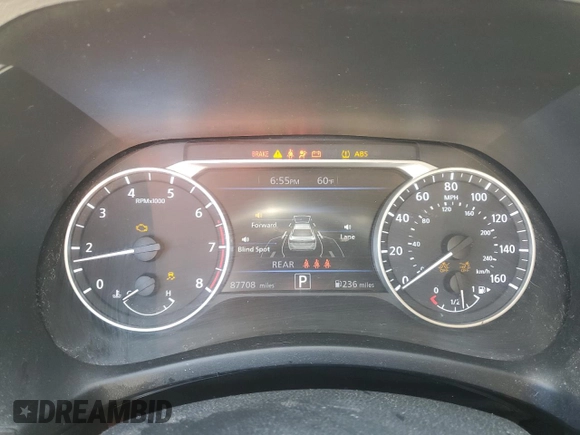 2021 Nissan Sentra SV with VIN 3N1AB8CV1MY255548, listed as a Copart auction lot 46843875 with 87,708 mi miles and Non Repairable. Bid and sale history available at carsss.com. Image 9.