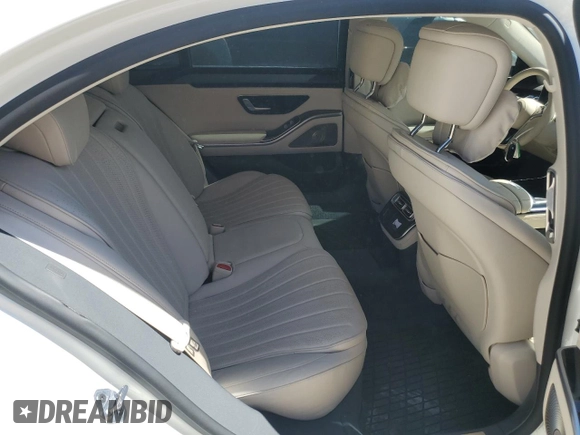 2022 Mercedes-Benz S 500 with VIN W1K6G6DB6NA157723, listed as a Copart auction lot 48541805 with 27,198 mi miles and Salvage Title. Bid and sale history available at DreamBid. Image 10.
